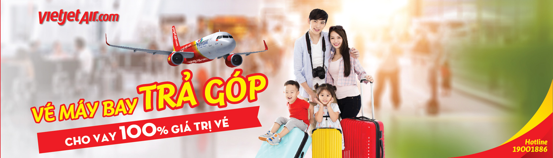 TRẢ GÓP VÉ MÁY BAY VIETJET AIR CÙNG HD SAISON