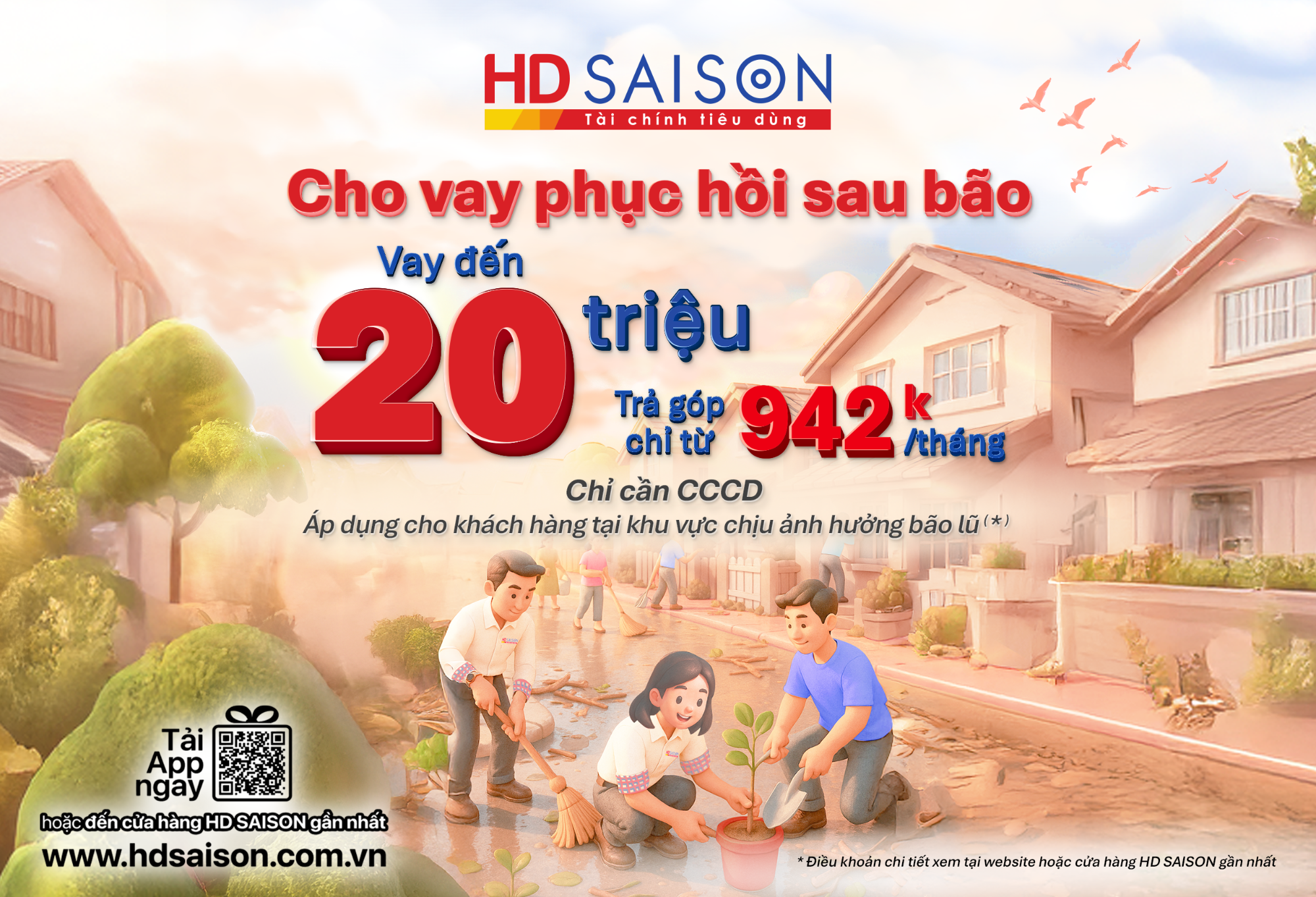 Chỉ cần CCCD - Cùng HD SAISON phục hồi sau bão