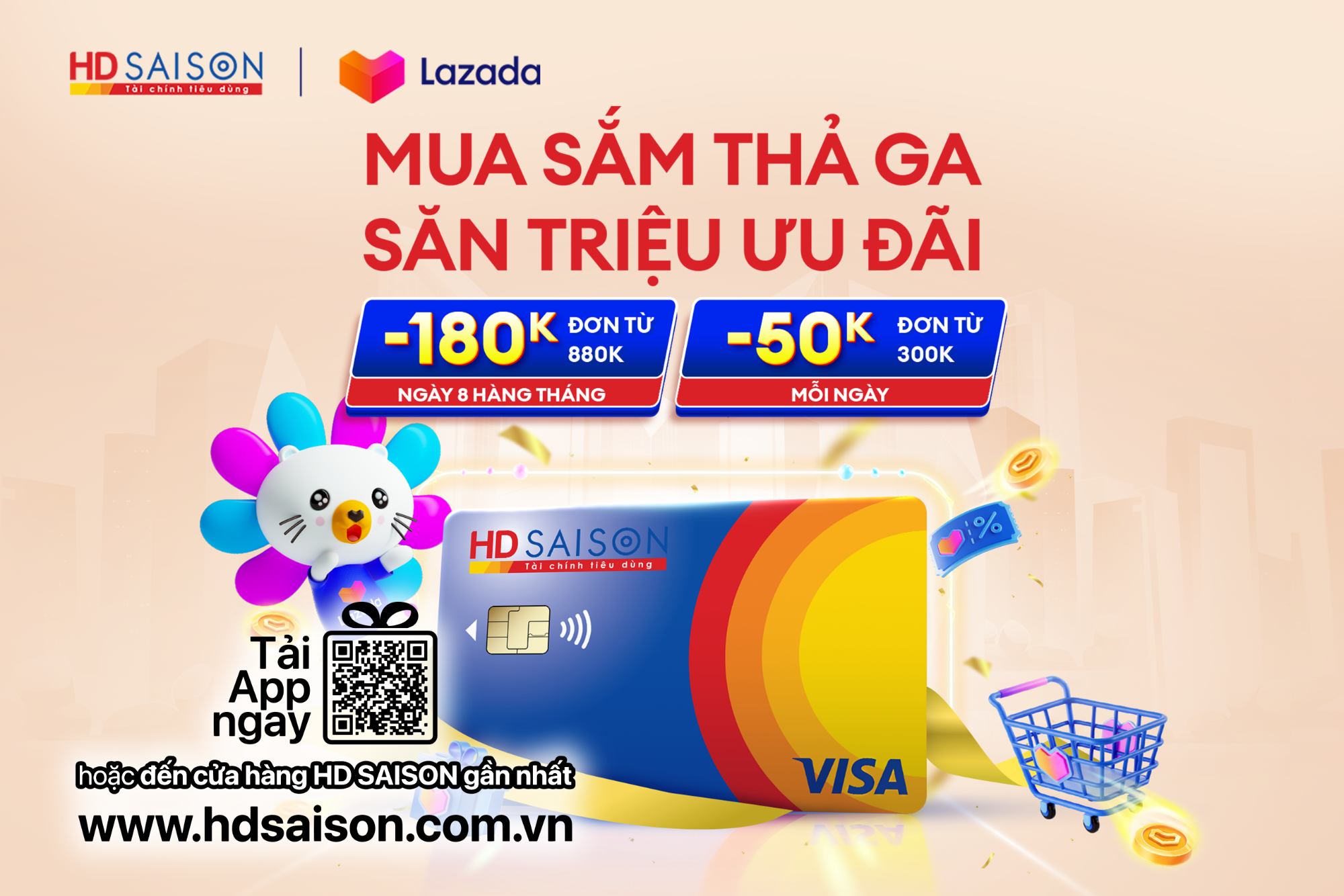 HD SAISON x Lazada | Mua sắm thả ga, săn triệu ưu đãi