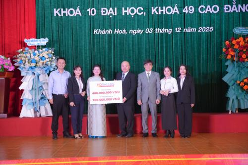 HD SAISON trao học bổng 500 triệu đồng cho Trường Đại học Khánh Hòa – Chung tay tiếp sức sinh viên sau mùa bão lũ
