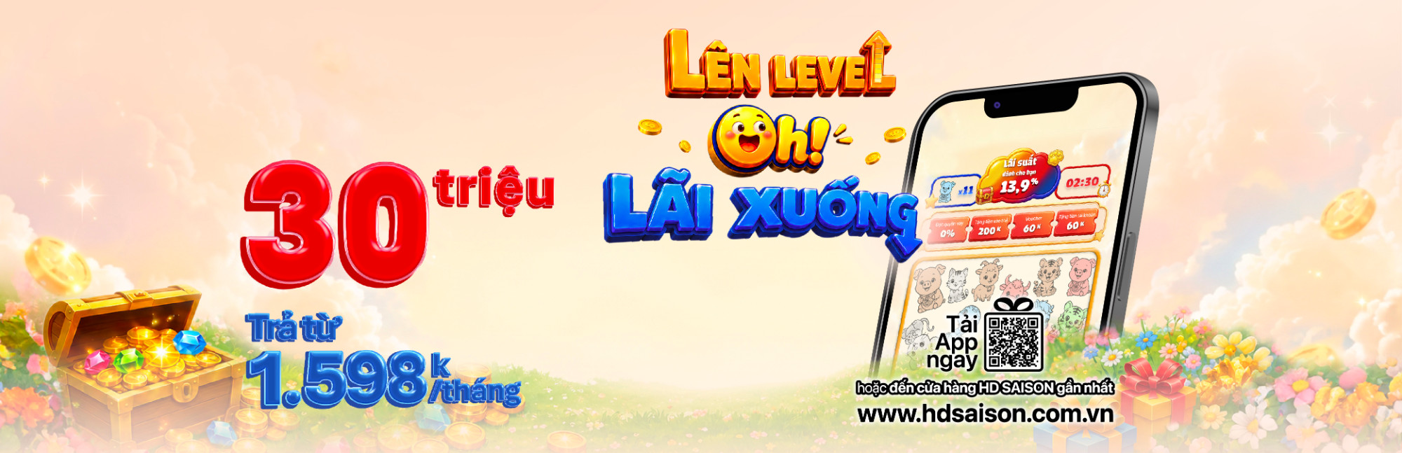 Lên level. Oh! Lãi xuống – Kích hoạt ưu đãi mới từ HD SAISON