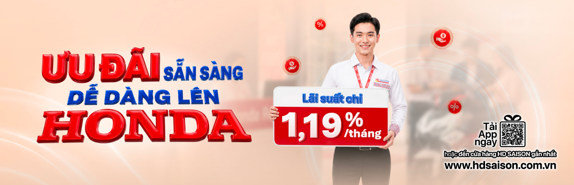 Ưu đãi sẵn sàng, dễ dàng lên Honda