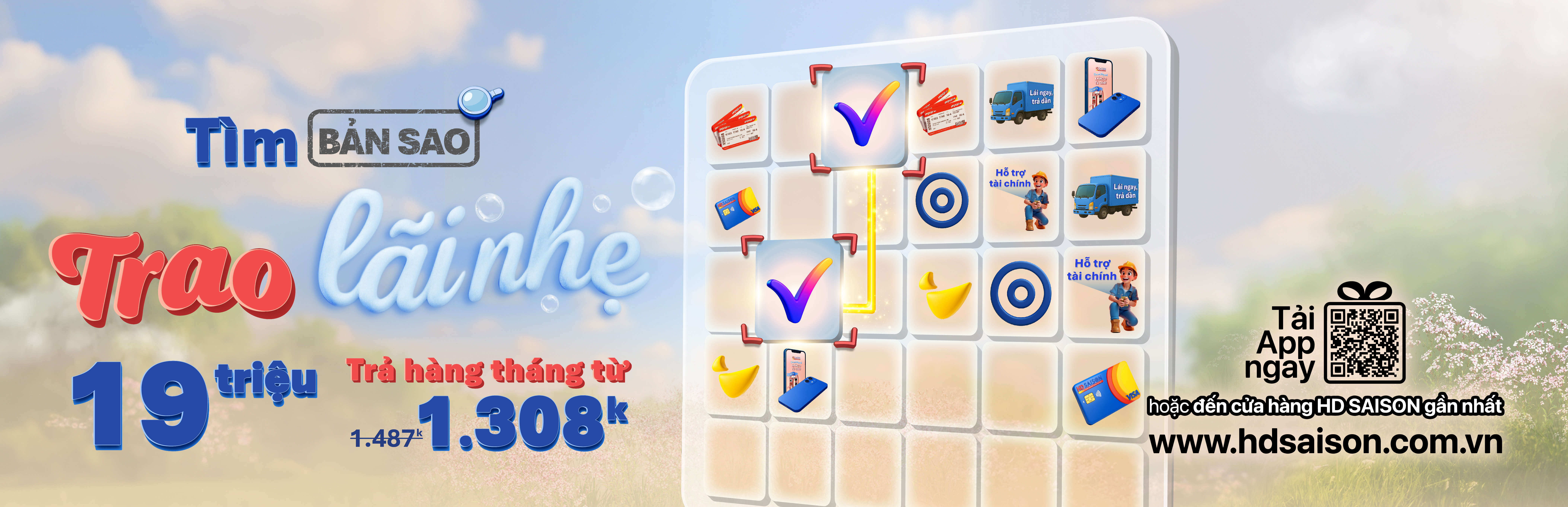 Tìm bản sao, trao lãi nhẹ | Vay 19 triệu, chỉ trả từ 1.308k/ tháng!